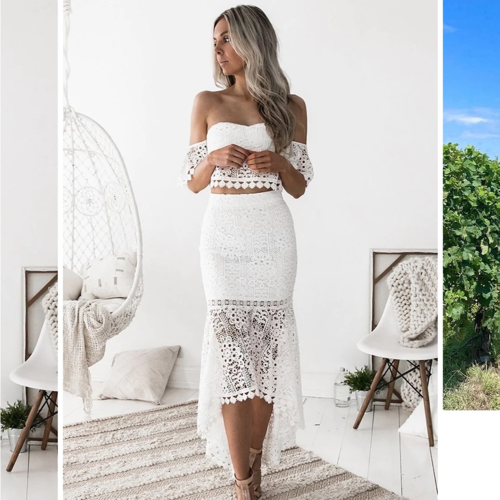 Two piece lace - two sisters